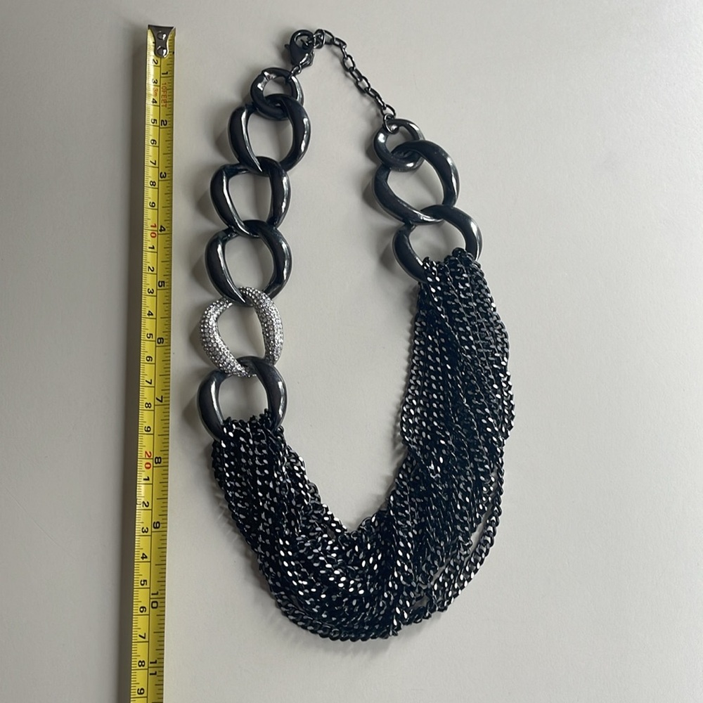 Macy’s Dark Gray Statement Necklace - image 4